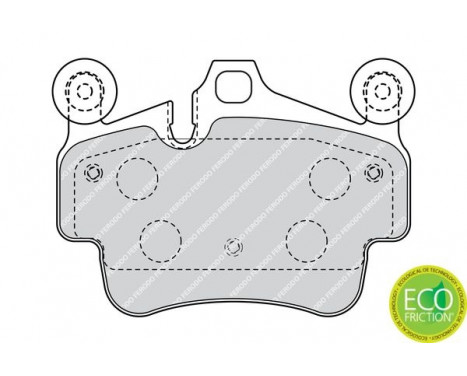 Brake Pad Set, disc brake PREMIER ECO FRICTION FDB4330 Ferodo, Image 2