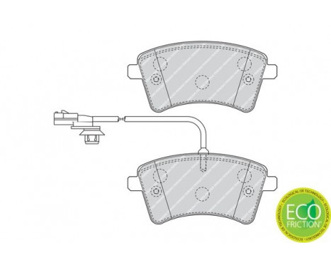 Brake Pad Set, disc brake PREMIER ECO FRICTION FDB4340 Ferodo, Image 3