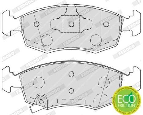 Brake Pad Set, disc brake PREMIER ECO FRICTION FDB4400 Ferodo, Image 4