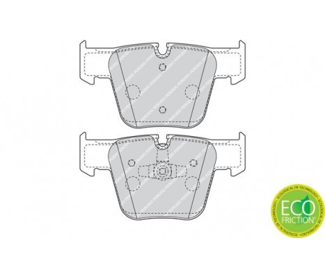 Brake Pad Set, disc brake PREMIER ECO FRICTION FDB4412 Ferodo, Image 2