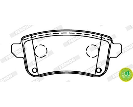 Brake Pad Set, disc brake PREMIER ECO FRICTION FDB4435 Ferodo, Image 3