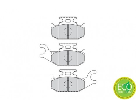 Brake Pad Set, disc brake PREMIER ECO FRICTION FDB4614 Ferodo, Image 2