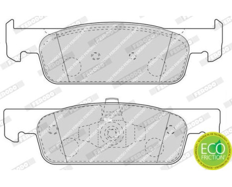 Brake Pad Set, disc brake PREMIER ECO FRICTION FDB4615 Ferodo, Image 4