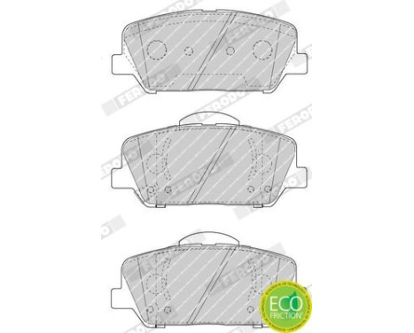 Brake Pad Set, disc brake PREMIER ECO FRICTION FDB4703 Ferodo, Image 3