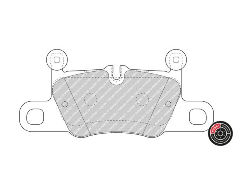 Brake Pad Set, disc brake PREMIER ECO FRICTION FDB4970 Ferodo, Image 5