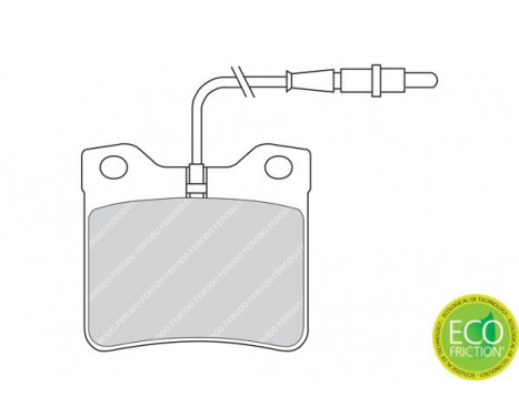 Brake Pad Set, disc brake PREMIER ECO FRICTION FDB619 Ferodo