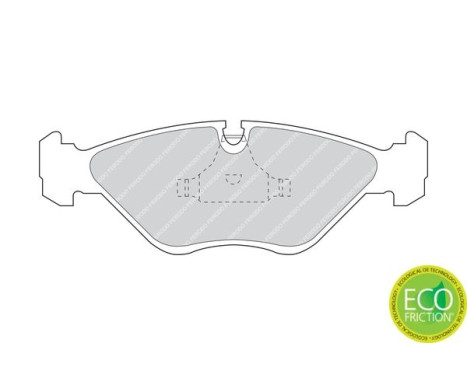 Brake Pad Set, disc brake PREMIER ECO FRICTION FDB670 Ferodo, Image 4