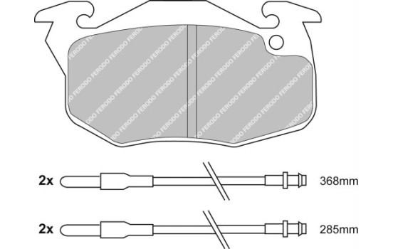 Brake Pad Set, disc brake PREMIER ECO FRICTION FDB719 Ferodo, Image 2