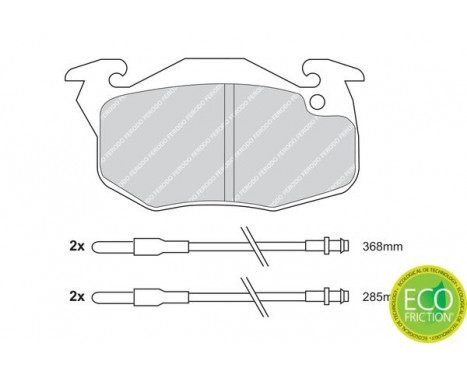 Brake Pad Set, disc brake PREMIER ECO FRICTION FDB719 Ferodo, Image 4