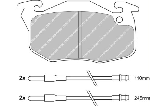 Brake Pad Set, disc brake PREMIER ECO FRICTION FDB729 Ferodo, Image 2