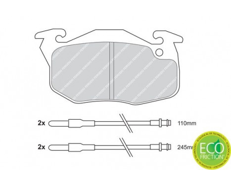 Brake Pad Set, disc brake PREMIER ECO FRICTION FDB729 Ferodo, Image 4