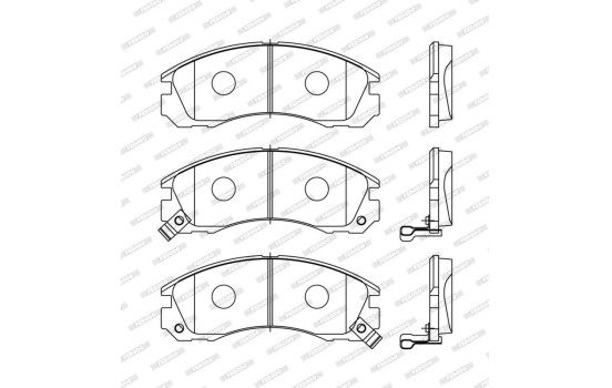 Brake Pad Set, disc brake PREMIER ECO FRICTION FDB765 Ferodo, Image 3