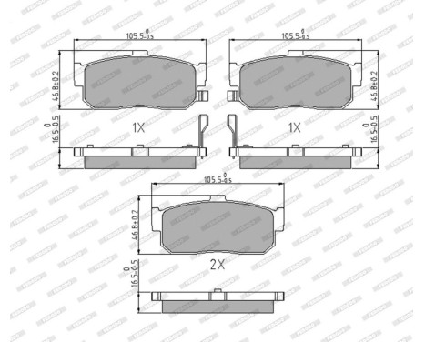 Brake Pad Set, disc brake PREMIER ECO FRICTION FDB796 Ferodo, Image 4