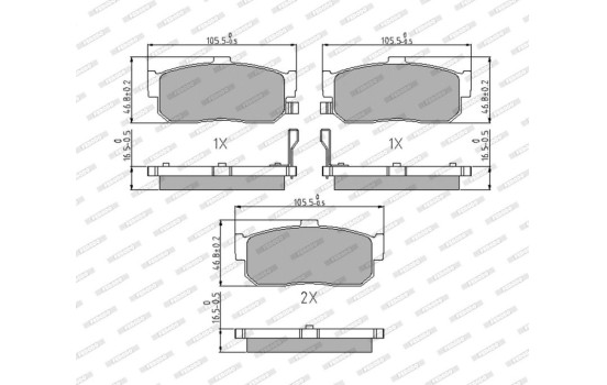 Brake Pad Set, disc brake PREMIER ECO FRICTION FDB796 Ferodo, Image 4