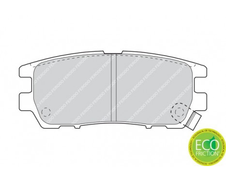 Brake Pad Set, disc brake PREMIER ECO FRICTION FDB804 Ferodo, Image 3