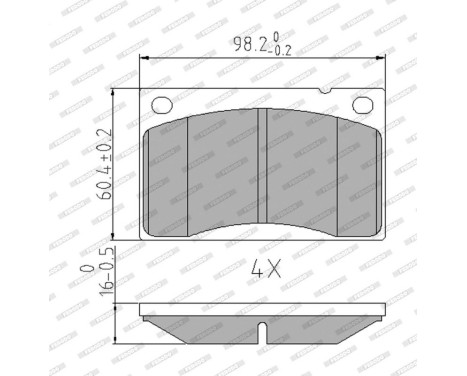 Brake Pad Set, disc brake PREMIER ECO FRICTION FDB813 Ferodo, Image 4