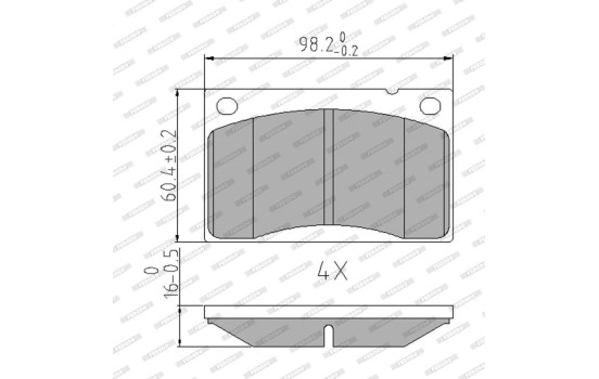 Brake Pad Set, disc brake PREMIER ECO FRICTION FDB813 Ferodo, Image 4