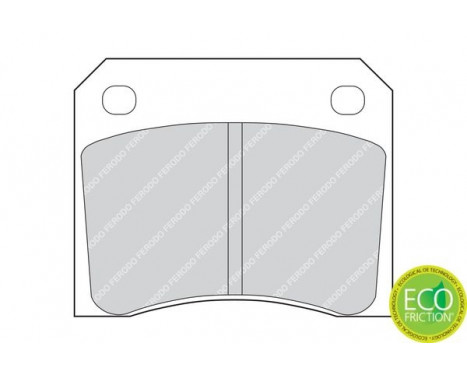 Brake Pad Set, disc brake PREMIER ECO FRICTION FDB815 Ferodo, Image 2