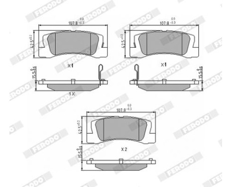 Brake Pad Set, disc brake PREMIER ECO FRICTION FDB848 Ferodo, Image 3