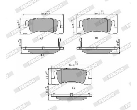 Brake Pad Set, disc brake PREMIER ECO FRICTION FDB848 Ferodo, Image 3