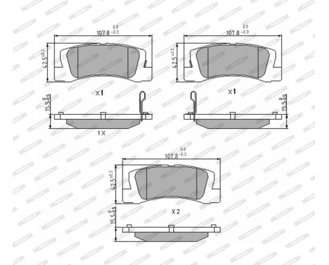 Brake Pad Set, disc brake PREMIER ECO FRICTION FDB848 Ferodo, Image 4