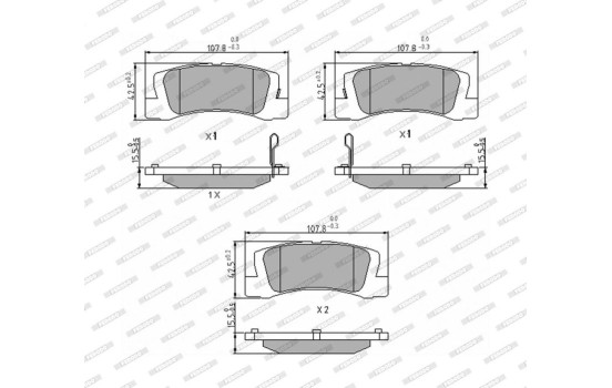 Brake Pad Set, disc brake PREMIER ECO FRICTION FDB848 Ferodo, Image 4