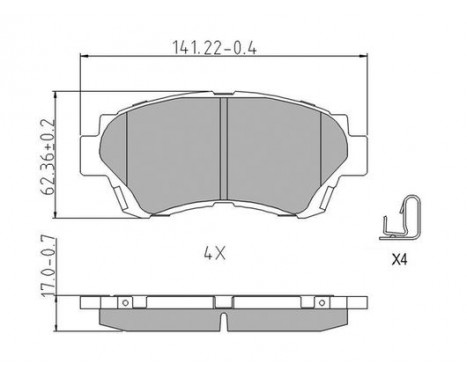 Brake Pad Set, disc brake PREMIER ECO FRICTION FDB868 Ferodo, Image 2