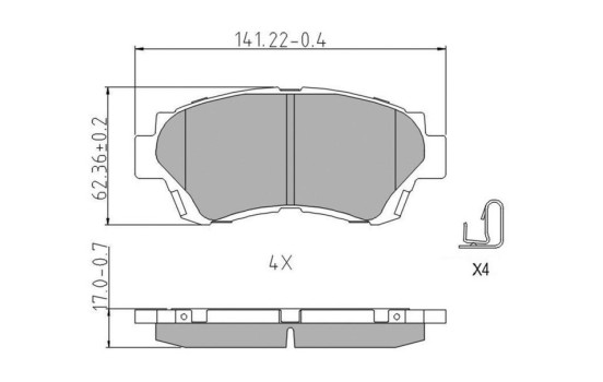 Brake Pad Set, disc brake PREMIER ECO FRICTION FDB868 Ferodo, Image 3