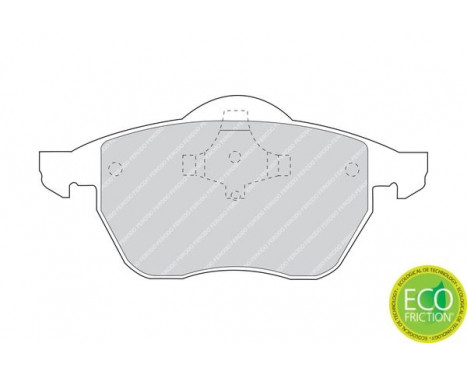 Brake Pad Set, disc brake PREMIER ECO FRICTION FDB969 Ferodo, Image 3