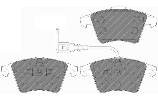 Brake Pad Set, disc brake PREMIER ECO FRICTION FVR1642 Ferodo, Image 2