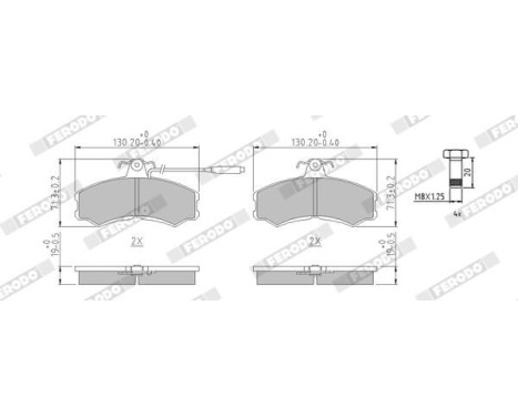 Brake Pad Set, disc brake PREMIER ECO FRICTION FVR287 Ferodo, Image 3