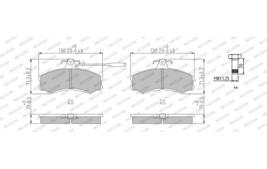 Brake Pad Set, disc brake PREMIER ECO FRICTION FVR287 Ferodo, Image 4