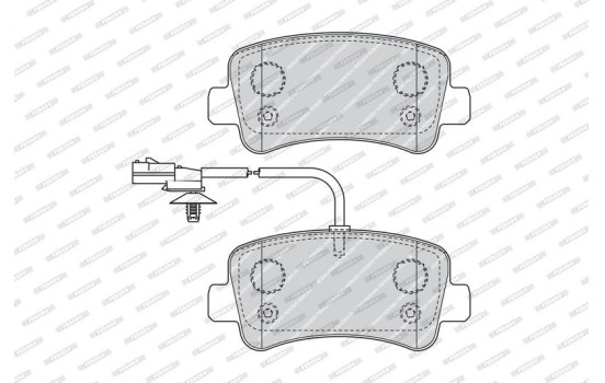 Brake Pad Set, disc brake PREMIER ECO FRICTION FVR4348 Ferodo, Image 3