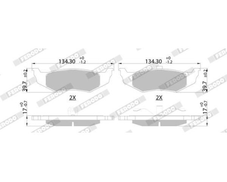 Brake Pad Set, disc brake PREMIER FDB1099 Ferodo, Image 3