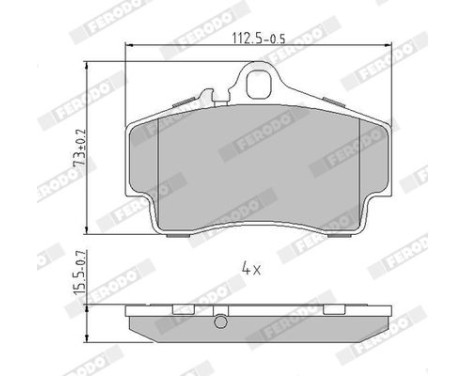 Brake Pad Set, disc brake PREMIER FDB1308 Ferodo, Image 3