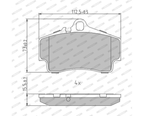 Brake Pad Set, disc brake PREMIER FDB1308 Ferodo, Image 4