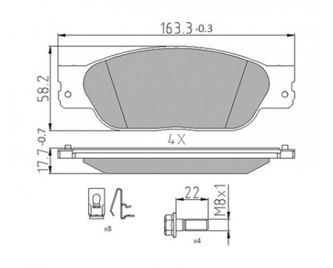 Brake Pad Set, disc brake PREMIER FDB1485 Ferodo, Image 3