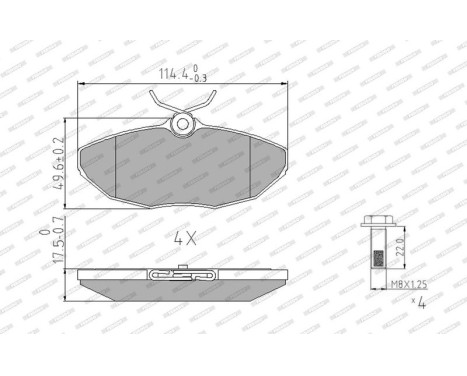 Brake Pad Set, disc brake PREMIER FDB1486 Ferodo, Image 4