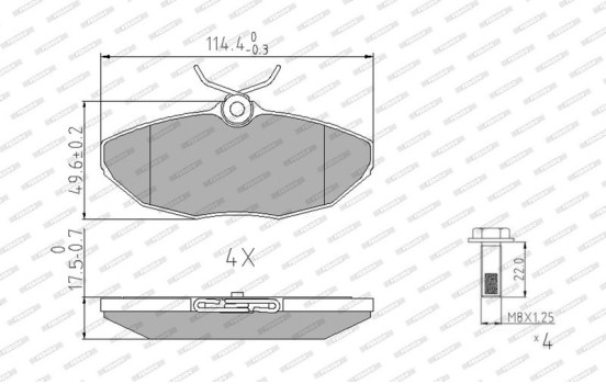 Brake Pad Set, disc brake PREMIER FDB1486 Ferodo, Image 4