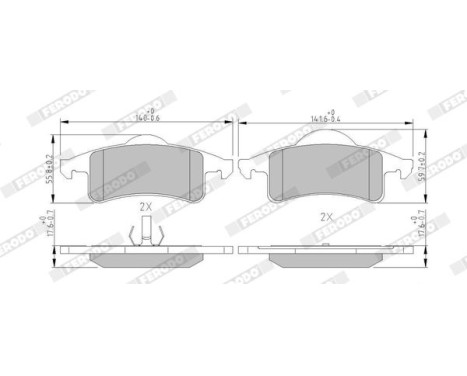 Brake Pad Set, disc brake PREMIER FDB1524 Ferodo, Image 3