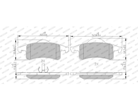 Brake Pad Set, disc brake PREMIER FDB1524 Ferodo, Image 4
