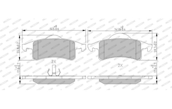 Brake Pad Set, disc brake PREMIER FDB1524 Ferodo, Image 4