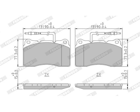 Brake Pad Set, disc brake PREMIER FDB1545 Ferodo, Image 3