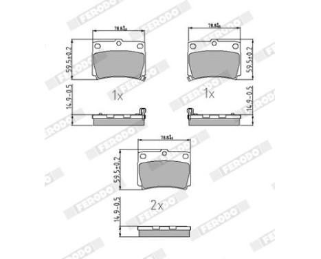 Brake Pad Set, disc brake PREMIER FDB1570 Ferodo, Image 4