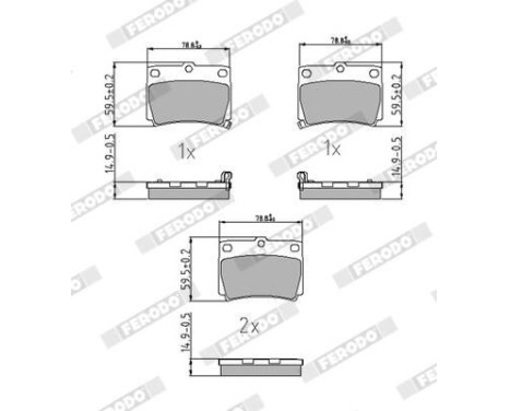 Brake Pad Set, disc brake PREMIER FDB1570 Ferodo, Image 3