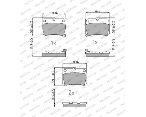 Brake Pad Set, disc brake PREMIER FDB1570 Ferodo, Image 4