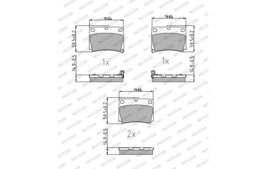 Brake Pad Set, disc brake PREMIER FDB1570 Ferodo, Image 4