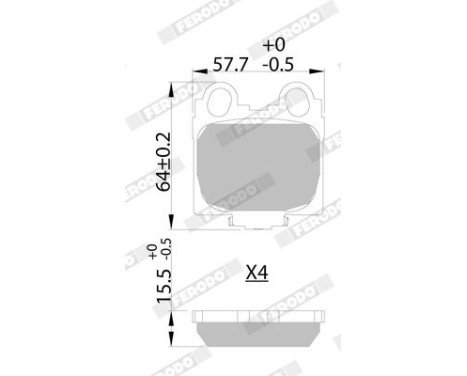 Brake Pad Set, disc brake PREMIER FDB1610 Ferodo, Image 2