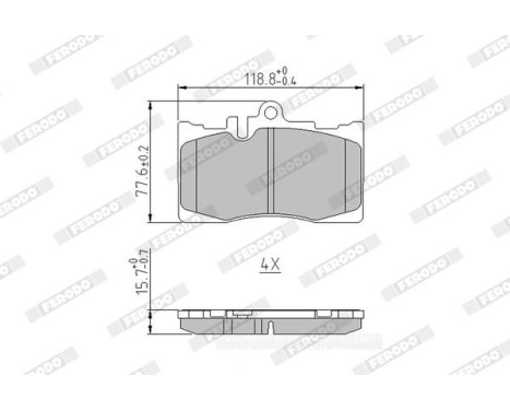 Brake Pad Set, disc brake PREMIER FDB1688 Ferodo, Image 4