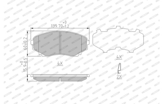 Brake Pad Set, disc brake PREMIER FDB1757 Ferodo, Image 4